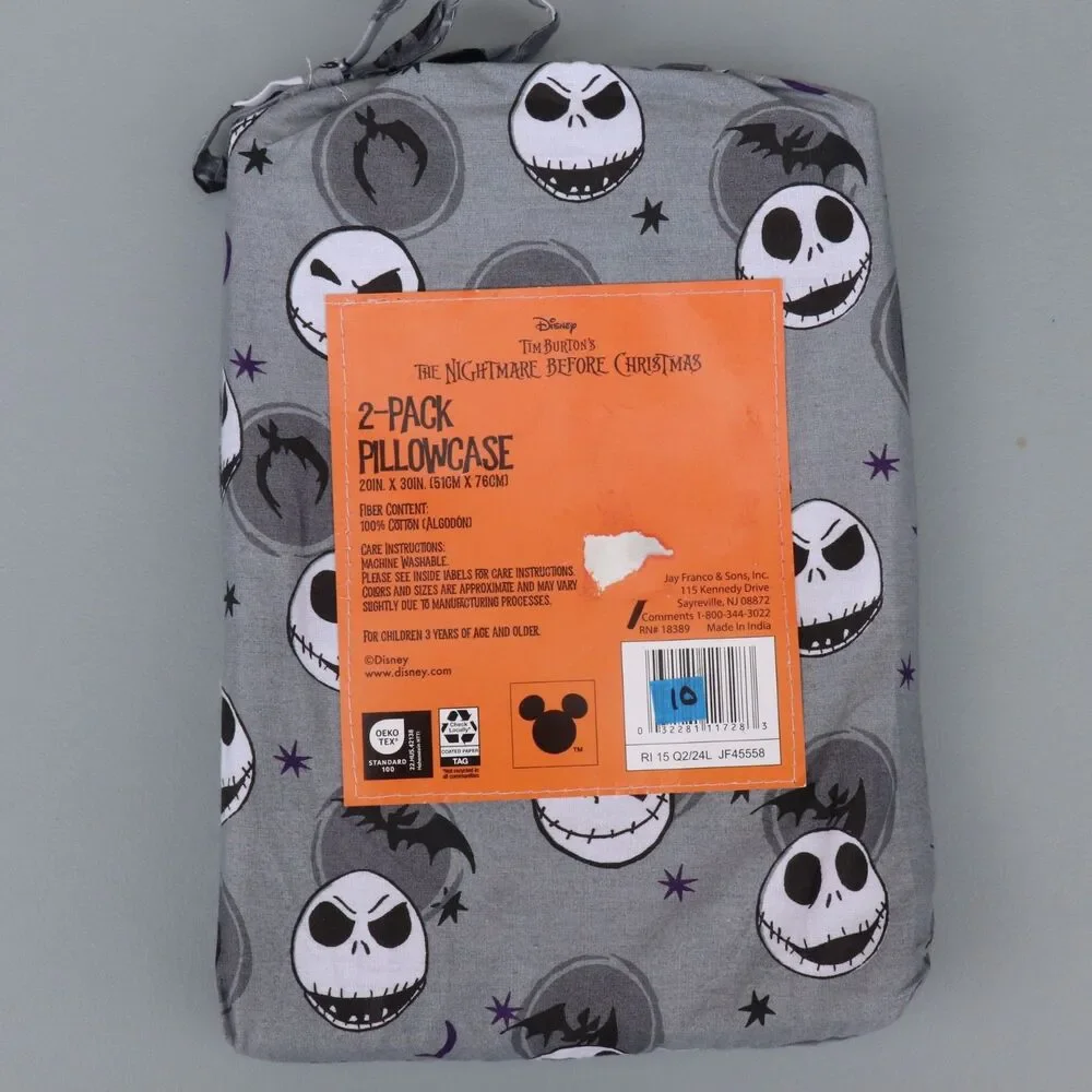 Nightmare Before Christmas Standard Pillowcases 2 Pack